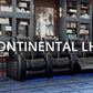 Biografsofa LHR Continental Smartsuede Lige Sort