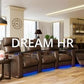Biografsofa HR Dream Luxe Straight Black/Smoke/Espresso